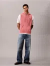 Calvin Klein Jeans Est.1978 Calvin Klein Men's Cotton Terry Relaxed Sleeveless Hoodie In Pink