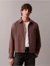 Calvin Klein Jeans Est.1978 Calvin Klein Men's Cropped Relaxed Button-down Shirt In Brown