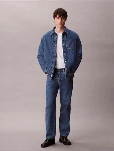 Calvin Klein Jeans Est.1978 Calvin Klein Men's Denim Padded Shirt Jacket In Blue