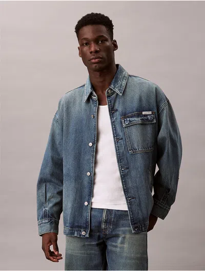 Calvin Klein Jeans Est.1978 Calvin Klein Men's Denim Relaxed Field Jacket In Blue