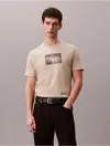 Calvin Klein Jeans Est.1978 Calvin Klein Men's Distressed Monogram Classic T-shirt In Neutral