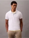 Calvin Klein Jeans Est.1978 Calvin Klein Men's Embossed Tipped Polo Shirt In White