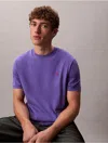 Calvin Klein Jeans Est.1978 Calvin Klein Men's Embroidered Monogram Logo Relaxed T-shirt In Purple