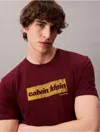 Calvin Klein Jeans Est.1978 Calvin Klein Men's Faded Logo Graphic Classic T-shirt In Burgundy