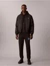 Calvin Klein Jeans Est.1978 Calvin Klein Men's Fleece Layered Monogram Graphic Sweatpants In Brown