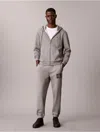 Calvin Klein Jeans Est.1978 Calvin Klein Men's Fleece Layered Monogram Graphic Sweatpants In Gray