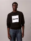 Calvin Klein Jeans Est.1978 Calvin Klein Men's Fleece Logo Graphic Relaxed Sweatshirt In Brown