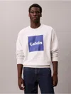 Calvin Klein Jeans Est.1978 Calvin Klein Men's Fleece Logo Graphic Relaxed Sweatshirt In White