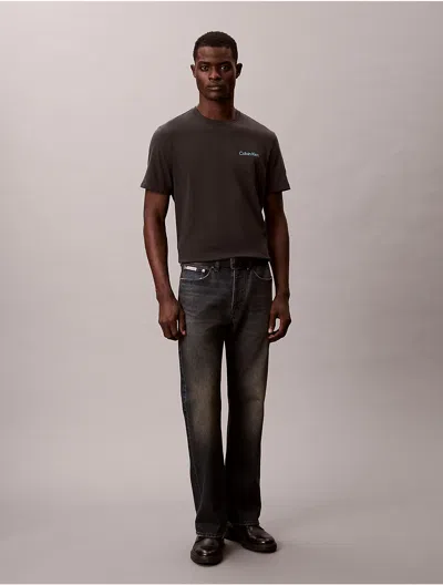 Calvin Klein Jeans Est.1978 Calvin Klein Men's Geometric Graphic Classic T-shirt In Brown