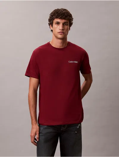 Calvin Klein Jeans Est.1978 Calvin Klein Men's Geometric Graphic Classic T-shirt In Burgundy