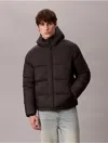 Calvin Klein Jeans Est.1978 Calvin Klein Men's Hooded Puffer Jacket In Brown