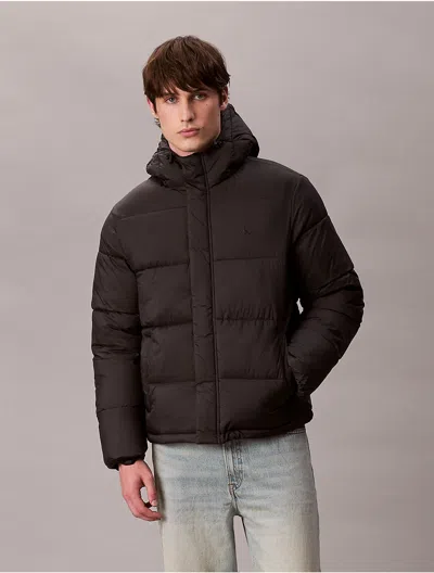Calvin Klein Jeans Est.1978 Calvin Klein Men's Hooded Puffer Jacket In Brown