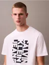 Calvin Klein Jeans Est.1978 Calvin Klein Men's Lateral Logo Graphic Classic T-shirt In White