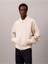 Calvin Klein Jeans Est.1978 Calvin Klein Men's Linen Blend Bomber Jacket In Neutral