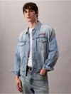 Calvin Klein Jeans Est.1978 Calvin Klein Men's Logo Embroidery 90s Trucker Jacket
