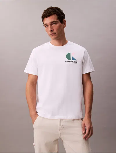 Calvin Klein Jeans Est.1978 Pop Art Back Print T-shirt In White