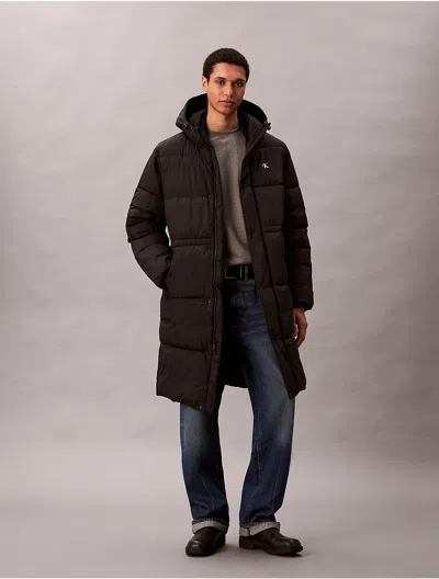 Calvin Klein Jeans Est.1978 Calvin Klein Men's Long Puffer Coat In Animal Print