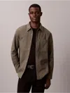 Calvin Klein Jeans Est.1978 Calvin Klein Men's Melange Flannel Relaxed Button-down Shirt In Green