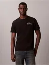 Calvin Klein Jeans Est.1978 Calvin Klein Men's Metallic Monogram Logo Relaxed T-shirt In Black