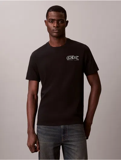 Calvin Klein Jeans Est.1978 Calvin Klein Men's Metallic Monogram Logo Relaxed T-shirt In Black