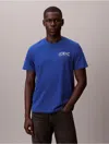 Calvin Klein Jeans Est.1978 Calvin Klein Men's Metallic Monogram Logo Relaxed T-shirt In Blue