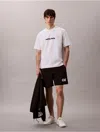 Calvin Klein Jeans Est.1978 Calvin Klein Men's Monogram Graphic Pull-on Shorts In Black