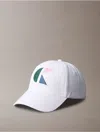 Calvin Klein Jeans Est.1978 Calvin Klein Men's Monogram Logo Block Graphic Baseball Cap In White
