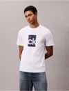 Calvin Klein Jeans Est.1978 Calvin Klein Men's Monogram Logo Center Box Graphic Classic T-shirt In White