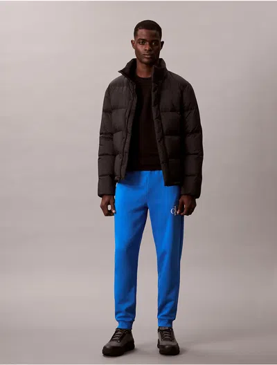 Calvin Klein Jeans Est.1978 Calvin Klein Men's Monogram Logo Fleece Joggers In Black