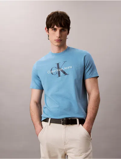 Calvin Klein Jeans Est.1978 Calvin Klein Men's Monogram Logo Tee In Blue