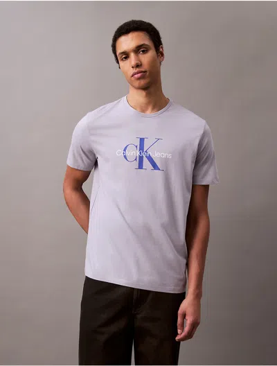Calvin Klein Jeans Est.1978 Calvin Klein Men's Monogram Logo Tee In Gray