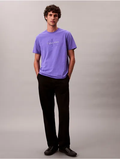 Calvin Klein Jeans Est.1978 Calvin Klein Men's Monogram Logo Tee In Purple