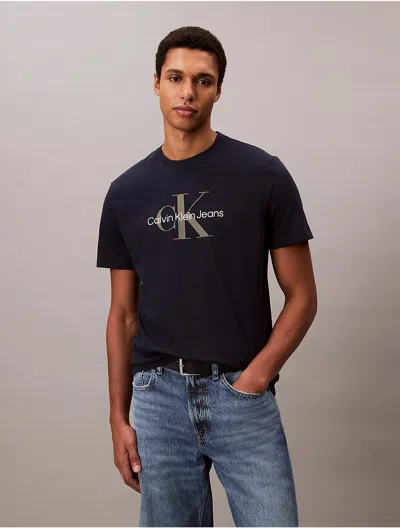 Calvin Klein Jeans Est.1978 Calvin Klein Men's Monogram Logo Tee In Blue