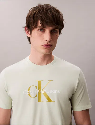 Calvin Klein Jeans Est.1978 Calvin Klein Men's Monogram Logo Tee In Green