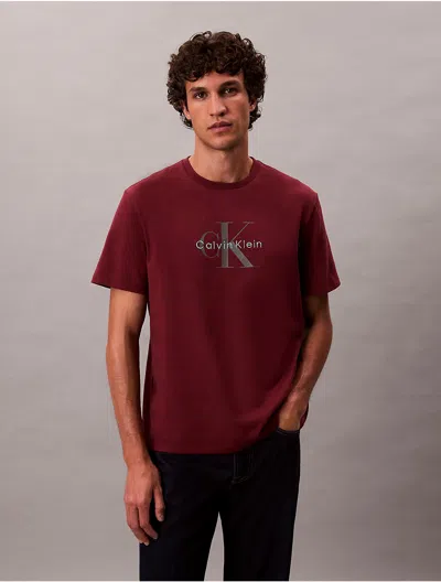 Calvin Klein Jeans Est.1978 Calvin Klein Men's Monogram Logo Tee In Red