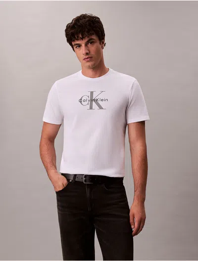 Calvin Klein Jeans Est.1978 Calvin Klein Men's Monogram Logo Tee In White