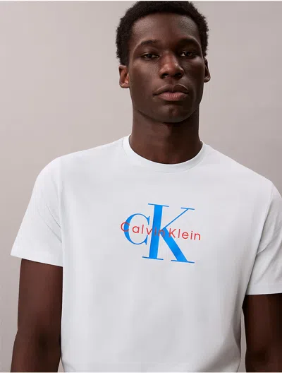 Calvin Klein Jeans Est.1978 Calvin Klein Men's Monogram Logo Tee In White