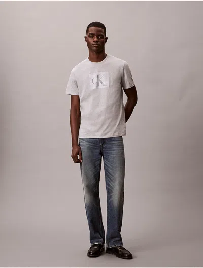 Calvin Klein Jeans Est.1978 Calvin Klein Men's Monogram Overlap Graphic Classic T-shirt In Neutral