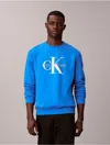 Calvin Klein Jeans Est.1978 Calvin Klein Men's Monologo Fleece Crewneck Sweatshirt In Animal Print