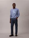 Calvin Klein Jeans Est.1978 Calvin Klein Men's Monologo Fleece Crewneck Sweatshirt In Blue