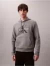 Calvin Klein Jeans Est.1978 Calvin Klein Men's Monologo Fleece Hoodie In Gray