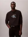 Calvin Klein Jeans Est.1978 Calvin Klein Men's Monologo Long Sleeve Tee In Black