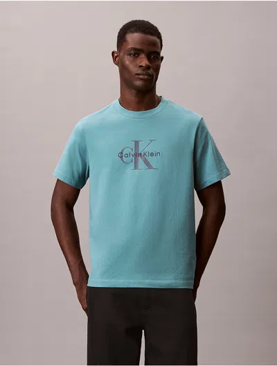 Calvin Klein Jeans Est.1978 Calvin Klein Men's Monologo Tee In Blue