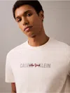Calvin Klein Jeans Est.1978 Calvin Klein Men's New York Script Logo Graphic Classic T-shirt In White