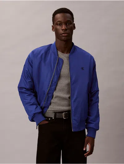 Calvin Klein Jeans Est.1978 Calvin Klein Men's Nylon Bomber Jacket In Blue