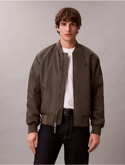 Calvin Klein Jeans Est.1978 Calvin Klein Men's Nylon Bomber Jacket In Brown