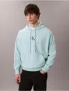 Calvin Klein Jeans Est.1978 Calvin Klein Men's Premium Fleece Monogram Logo Hoodie In Green