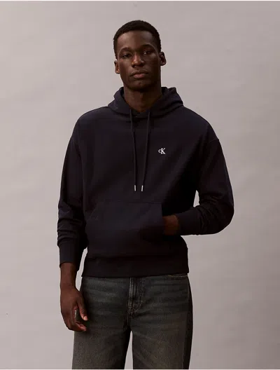 Calvin Klein Jeans Est.1978 Calvin Klein Men's Premium Fleece Relaxed Hoodie In Black