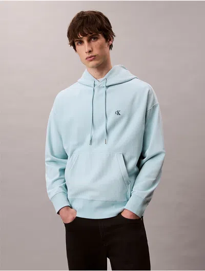 Calvin Klein Jeans Est.1978 Calvin Klein Men's Premium Fleece Relaxed Hoodie In Blue