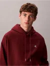 Calvin Klein Jeans Est.1978 Calvin Klein Men's Premium Fleece Relaxed Hoodie In Burgundy